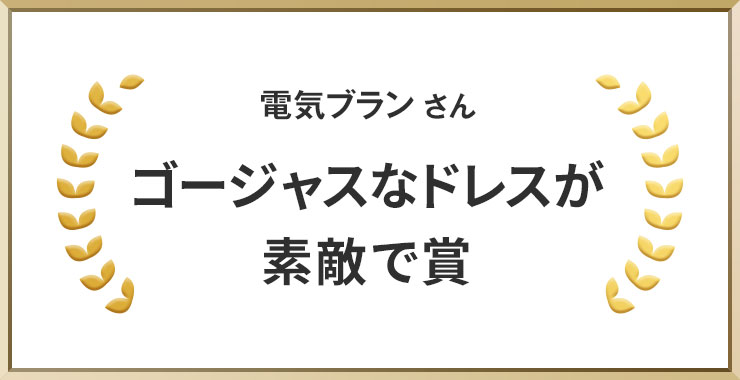 電気ブランさん ゴージャスなドレスが素敵で賞